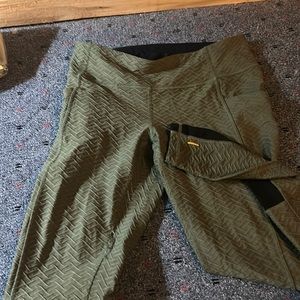 Lucy olive green and black leggings